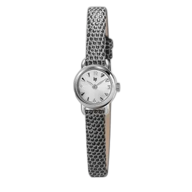 LIP Montre Lip Henriette quartz cadran argenté bracelet cuir gris 18,5 mm
