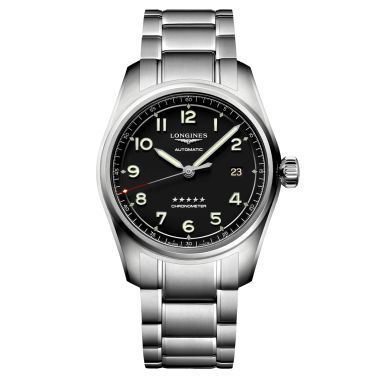 LONGINES Spirit automatique cadran noir bracelet acier 40 mm, 40mm
