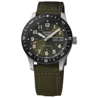 SEIKO 5 Sports Field Series automatique cadran vert bracelet nylon 41 mm, 41mm